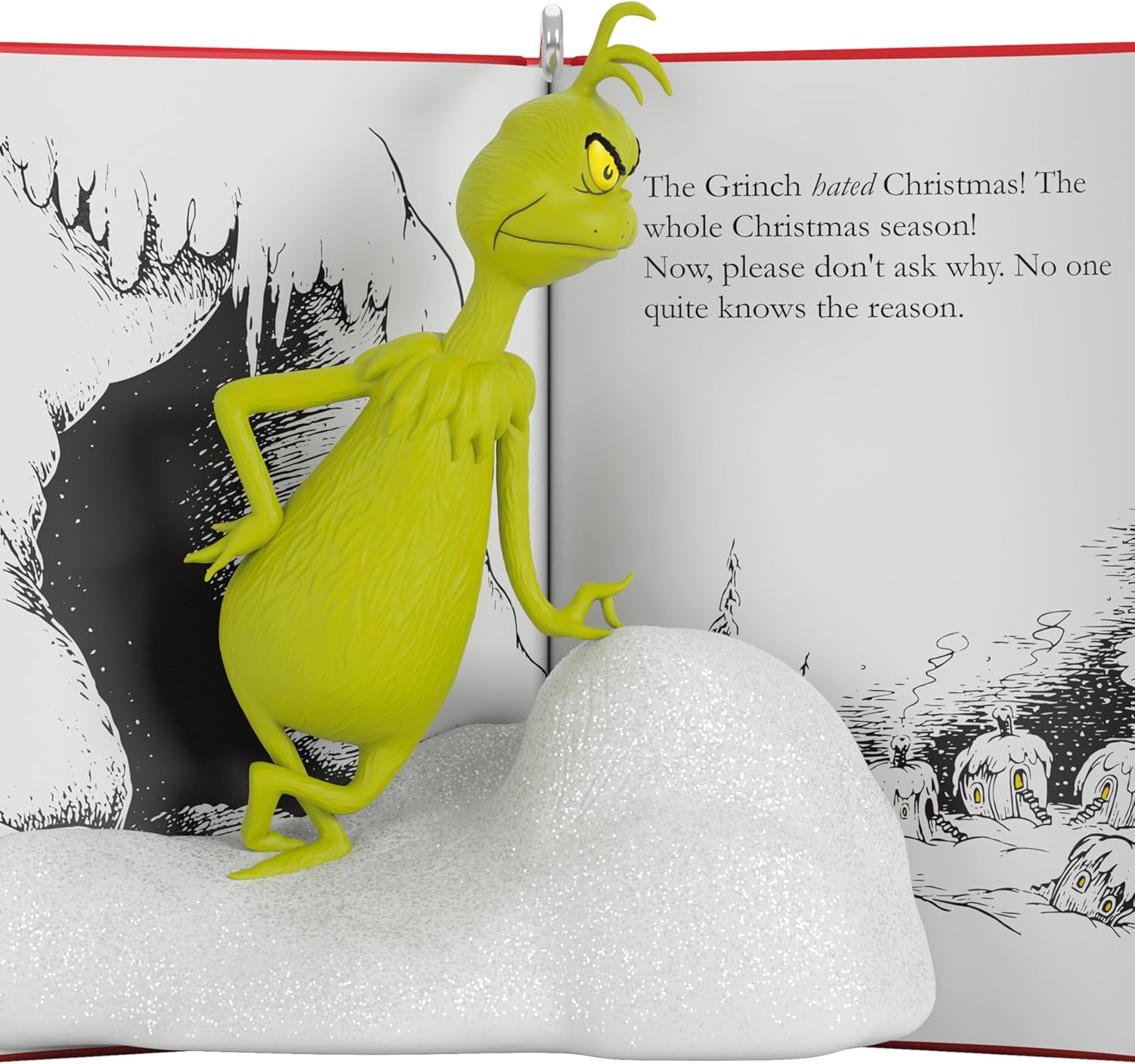 Dr. Seuss Christmas Ornament (A Sour, Grinchy Frown)