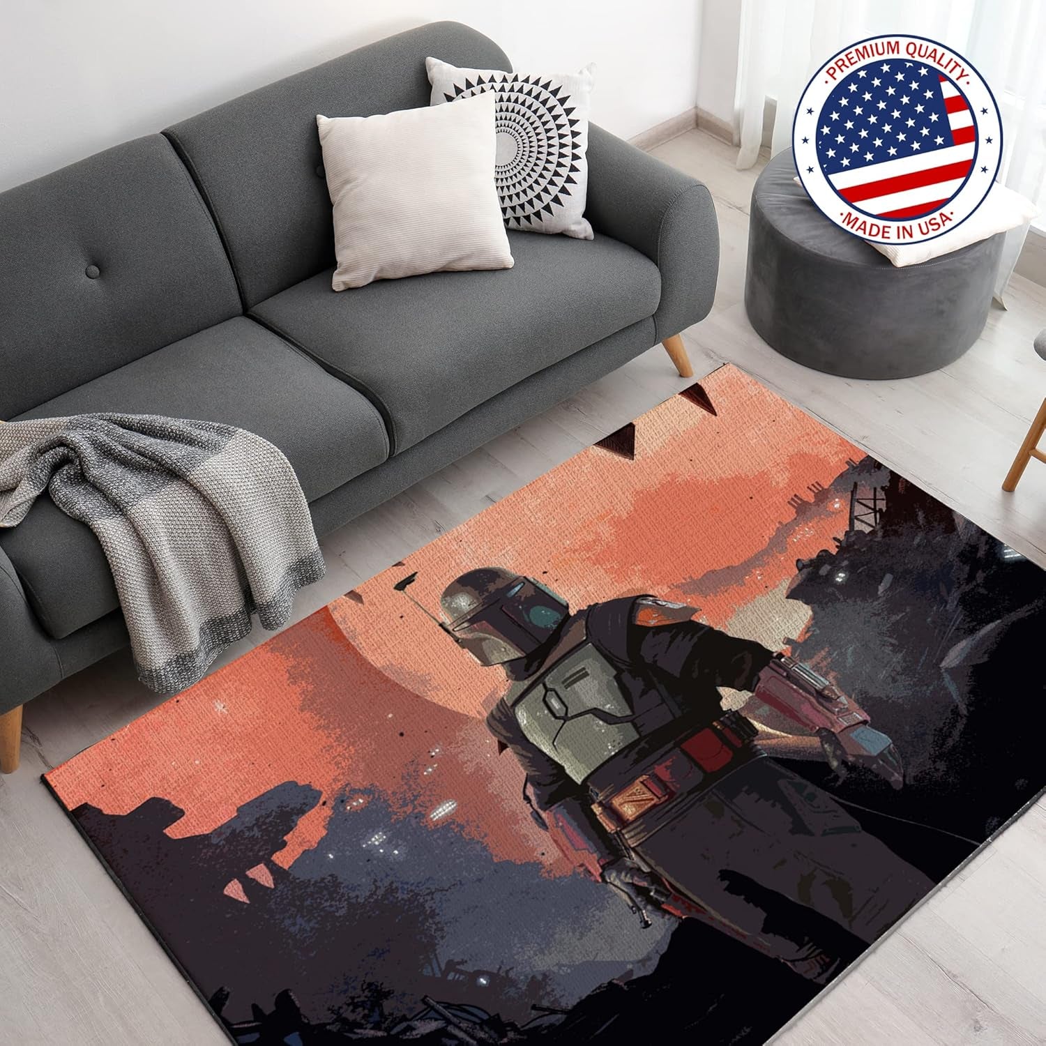 Custom Rugs for Gamer Room (62X40Inch)| Playroom Carpets Inspired by Games & Anime Decor for Gamers | Gamer Room Decor for Kids Teen Anti-Slip Gaming Mats