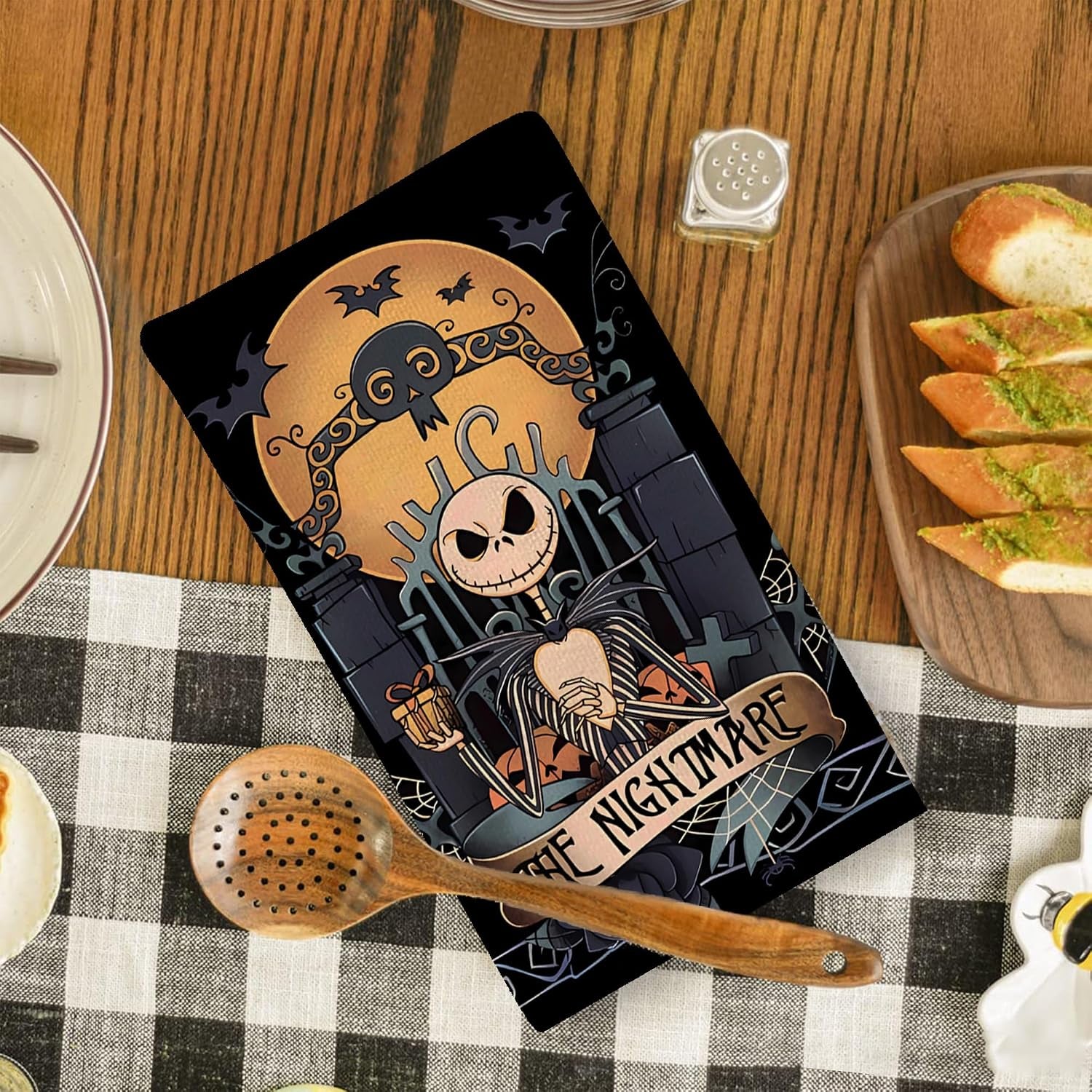 Halloween Kitchen Towels Dish Towels Gothic Decor Day of the Dead Halloween Decorations for Home Party