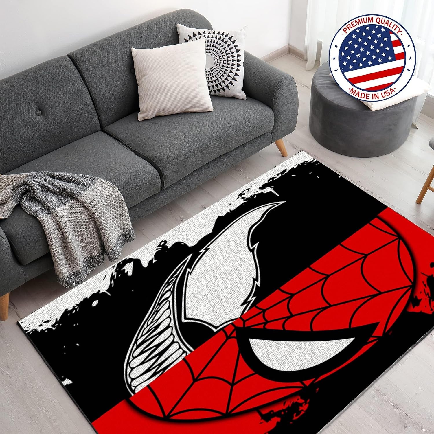 Custom Rugs for Gamer Room (62X40Inch)| Playroom Carpets Inspired by Games & Anime Decor for Gamers | Gamer Room Decor for Kids Teen Anti-Slip Gaming Mats