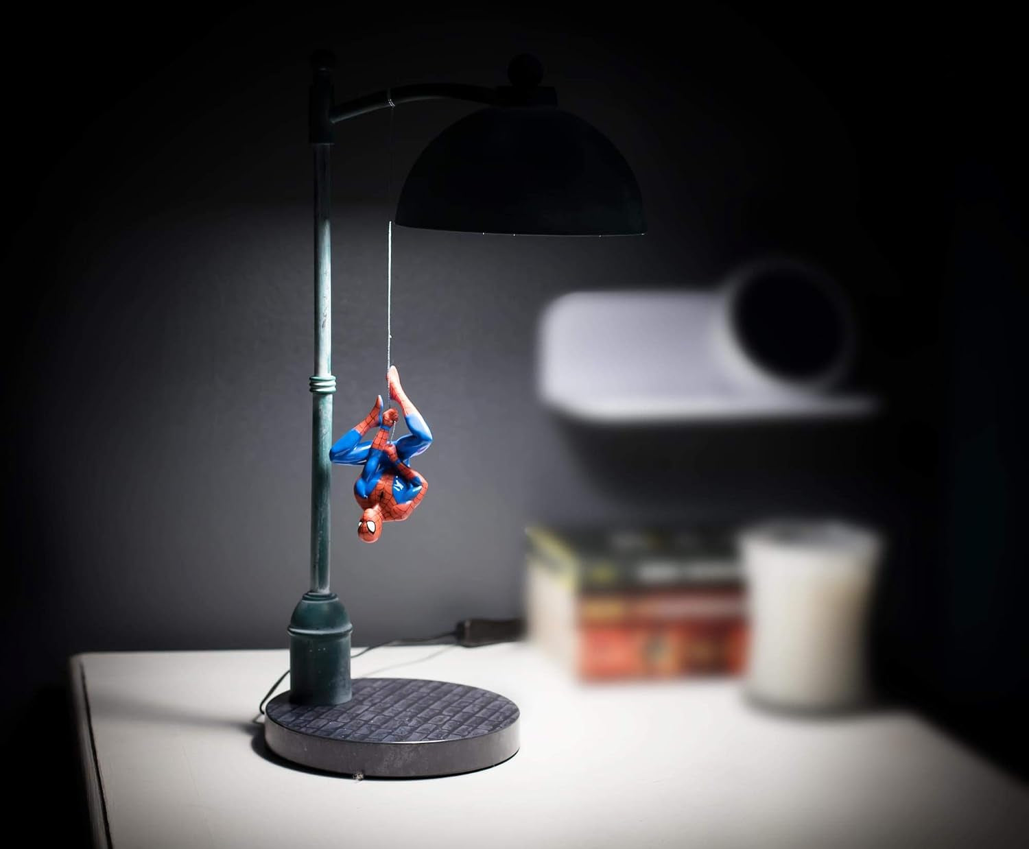 Illuminate Your Space with the Ukonic Marvel Spider-Man Streetlight LED Mood Light Desk Lamp - A Must-Have for Superhero Fans!