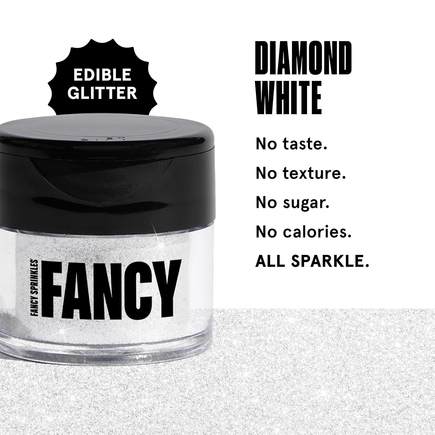 Madame Claus Edible Glitter Set 3 Jars 4Gm Each | Ruby Red, Diamond White & Emerald Green | for Drinks, Cocktails & Cake Decorating | Vegan, Gluten Free | Christmas Gift