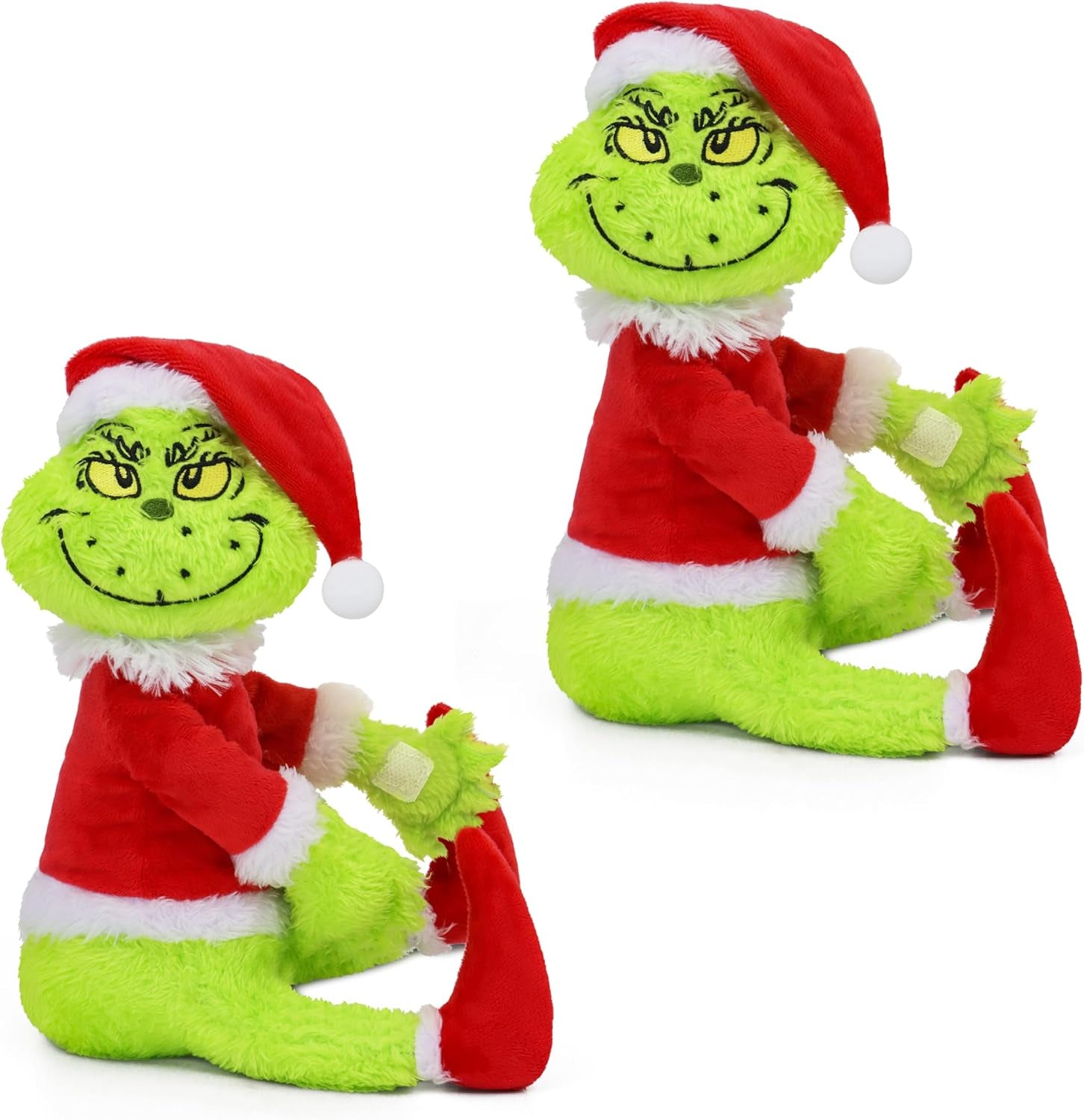 Green Furry Christmas Thief Tree Topper, Holiday Character Tree Hugger Decoration for Wine Bottle Curtain Christmas Tree Ginger Bread Home Decor (1 Pack)