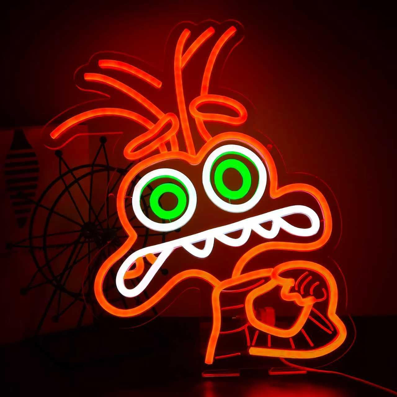 LED Spider Neon Sign for Wall Decor, Dimmable Anime Light up Display, Kids Bedroom Game Room Decoration, 12.2X15.7 Inch