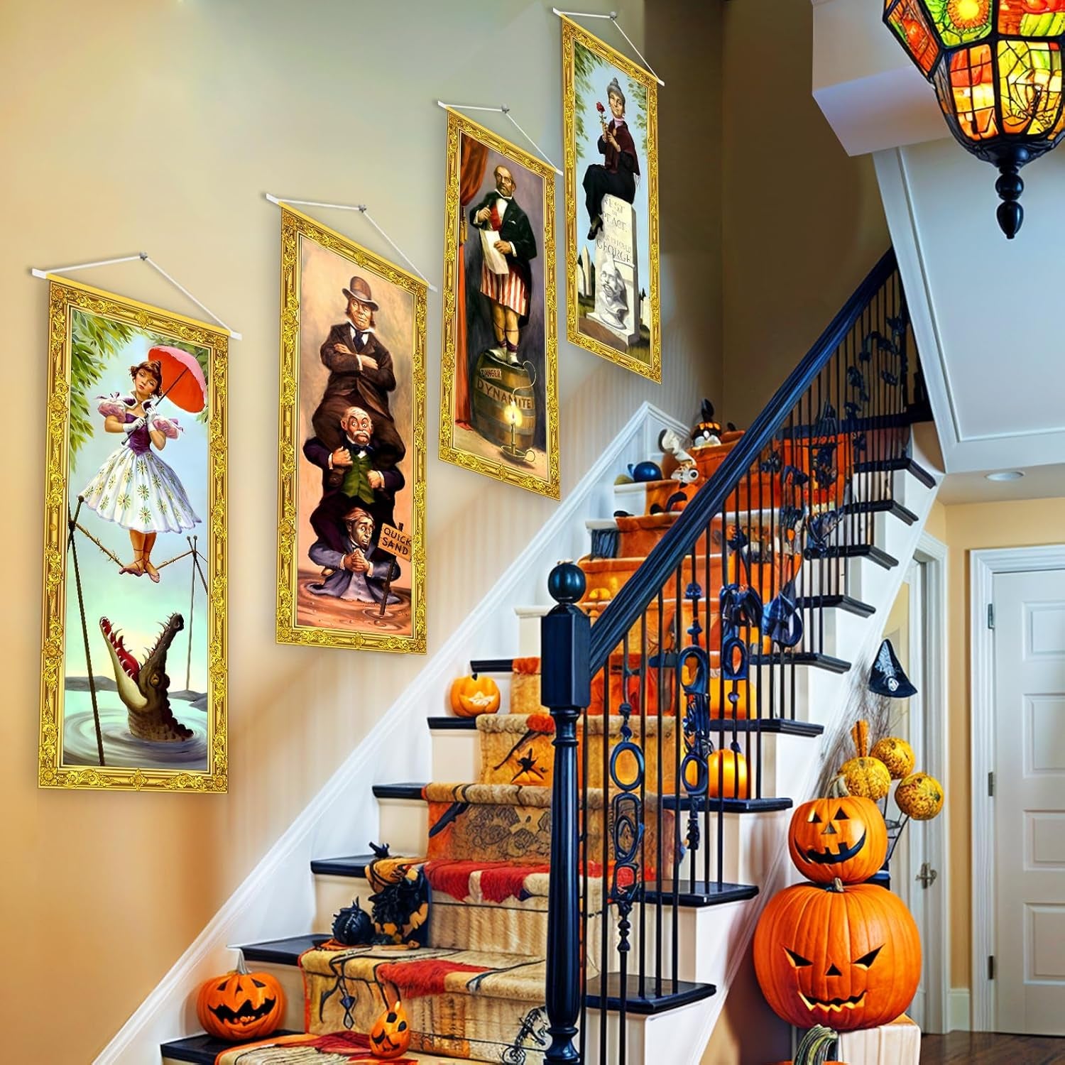 Spookify Your Space with Our 4 PCS Haunted Mansion Stretching Portraits! Perfect for Halloween Vibes 🎃👻 #HalloweenDecor #SpookySeason