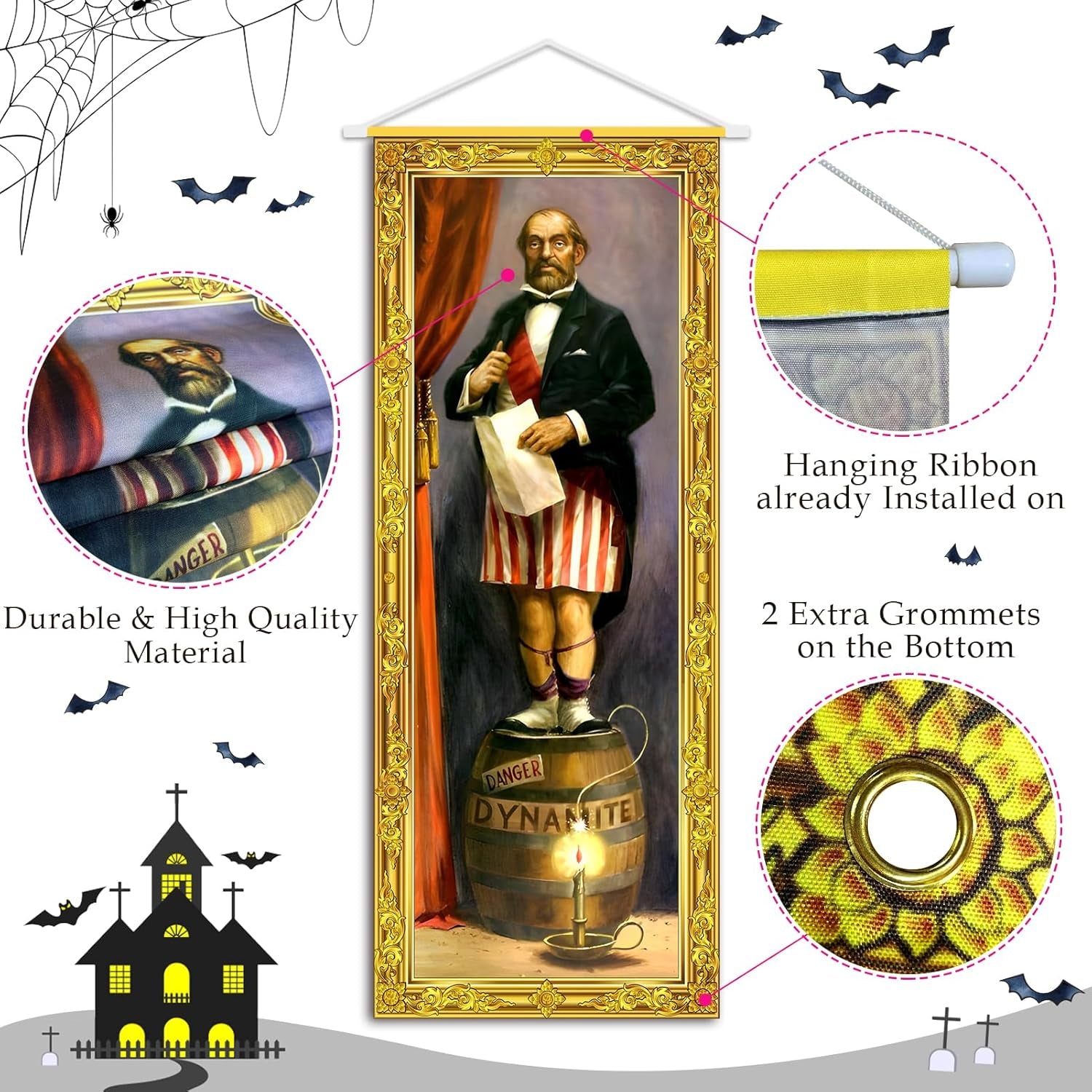 Spookify Your Space with Our 4 PCS Haunted Mansion Stretching Portraits! Perfect for Halloween Vibes 🎃👻 #HalloweenDecor #SpookySeason
