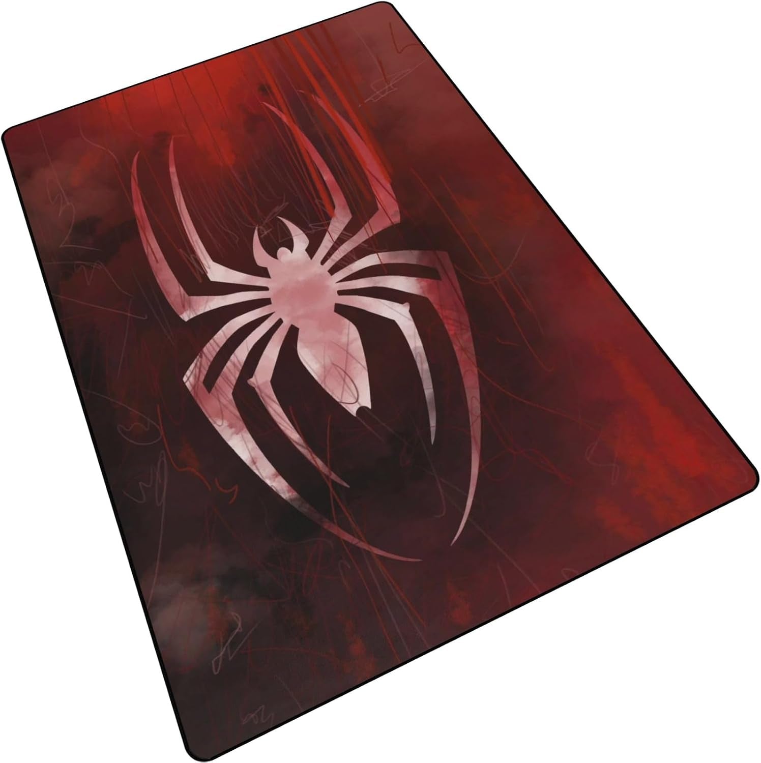 Red Spider Area Rug White Spider Symbol Carpet Modern Graphic Hallway Popular Rug Unique Home Decor Floor Mat for Kids Room Living Room Bedroom Playroom Rugs 2' X 3'