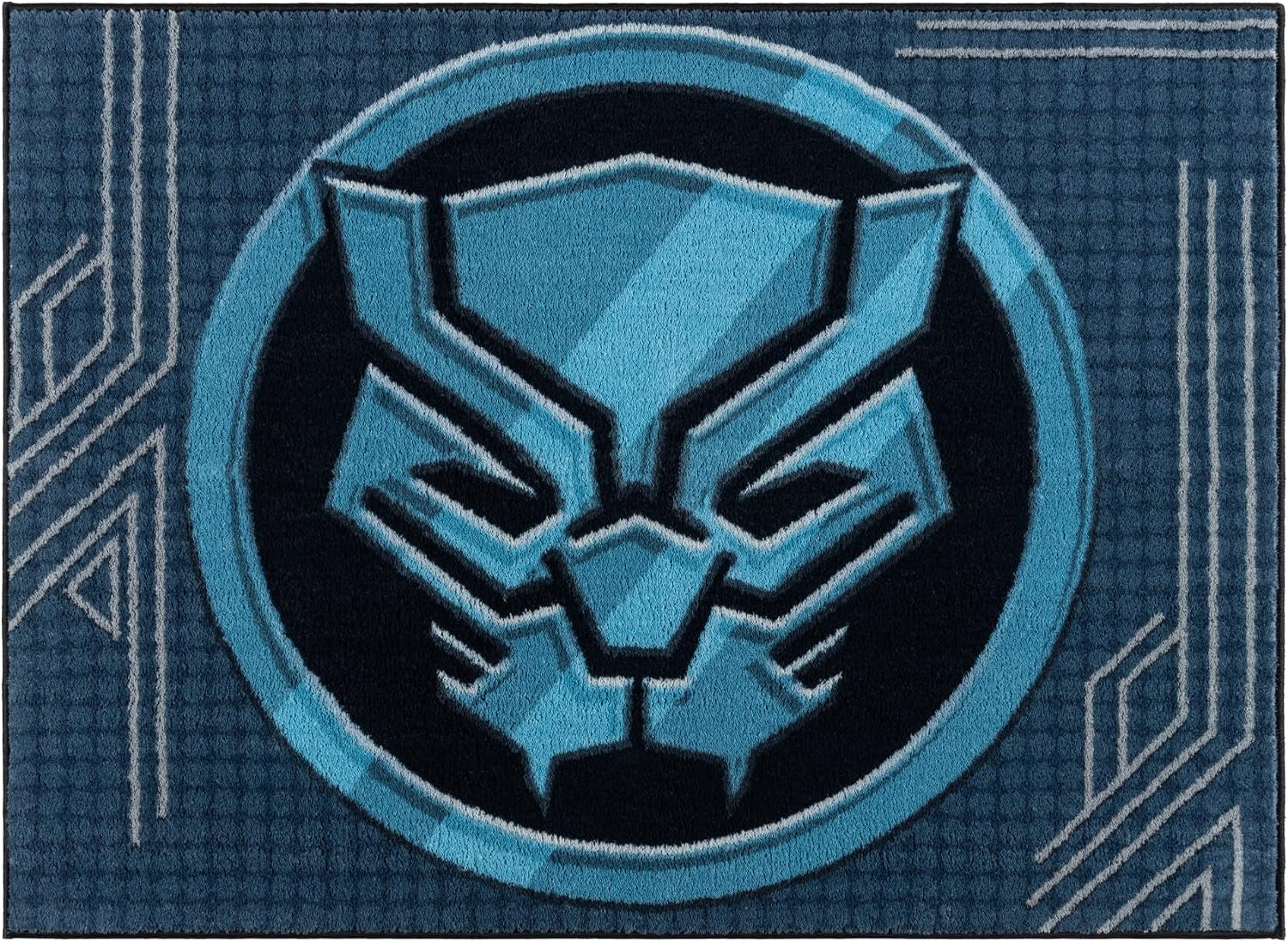 Marvel Spiderman Indoor Area Rug - 4X6 Large, Non-Slip, Ideal for Children in Bedroom, Game Room, Classroom, Nursery or Play Area - Retro Comic Superhero, Multi, 47327