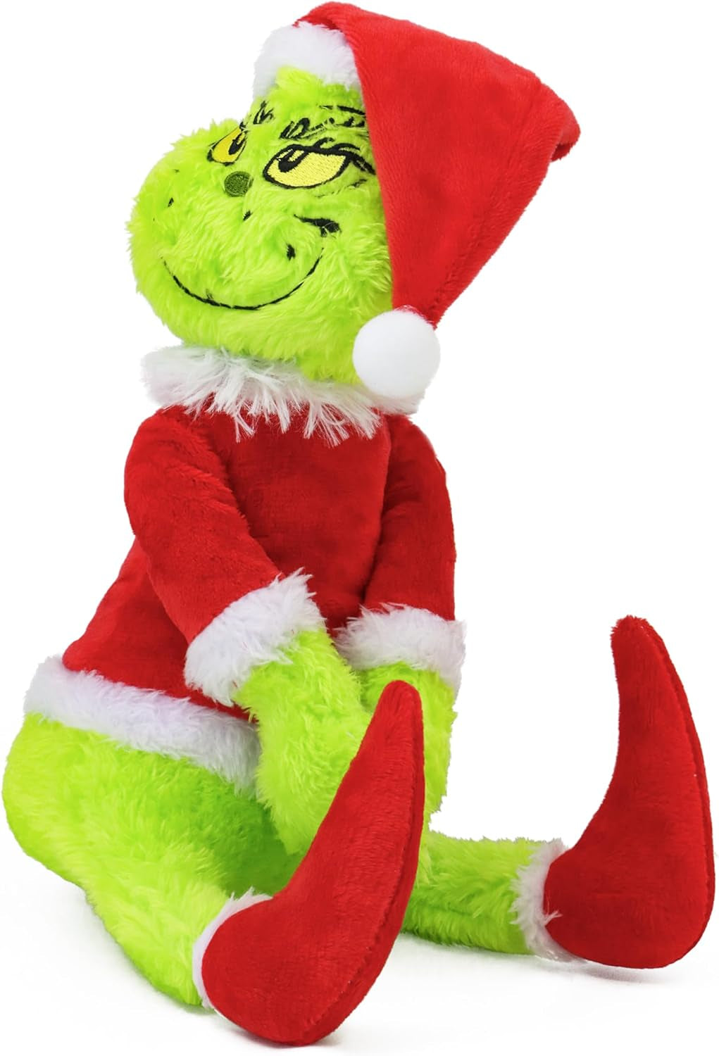 Green Furry Christmas Thief Tree Topper, Holiday Character Tree Hugger Decoration for Wine Bottle Curtain Christmas Tree Ginger Bread Home Decor (1 Pack)
