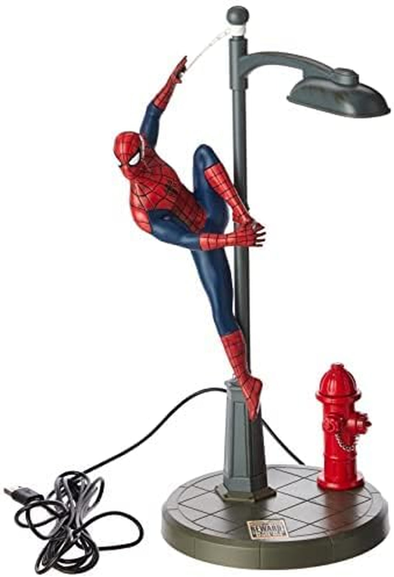 Spiderman Desk Lamp - Officially Licensed Disney Table Light, Marvel Streetlight Spider Man Spotlight, Gift for Multiverse Fans