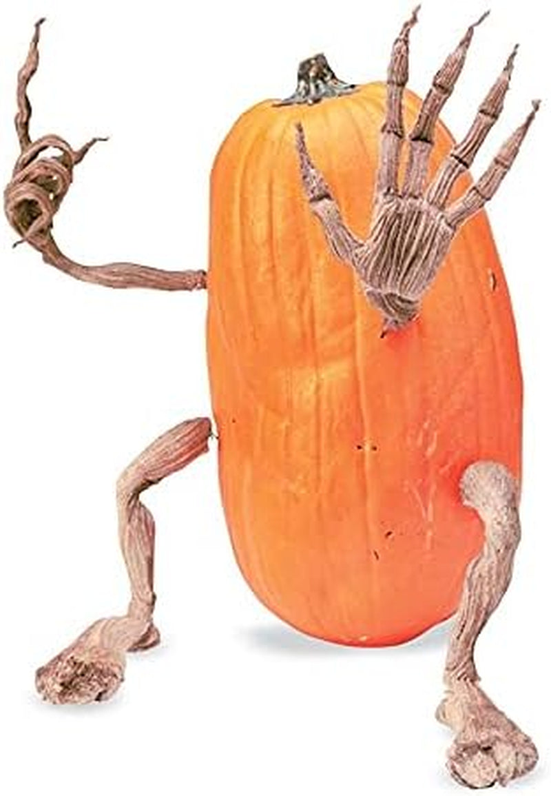 Set of 4 Bendable Pumpkin Arms and Legs | Twisting Vines for Halloween Pumpkin Carving DIY Crafts for Kids | Includes 2 Arms and 2 Legs | Outdoor & Indoor Halloween Decorations