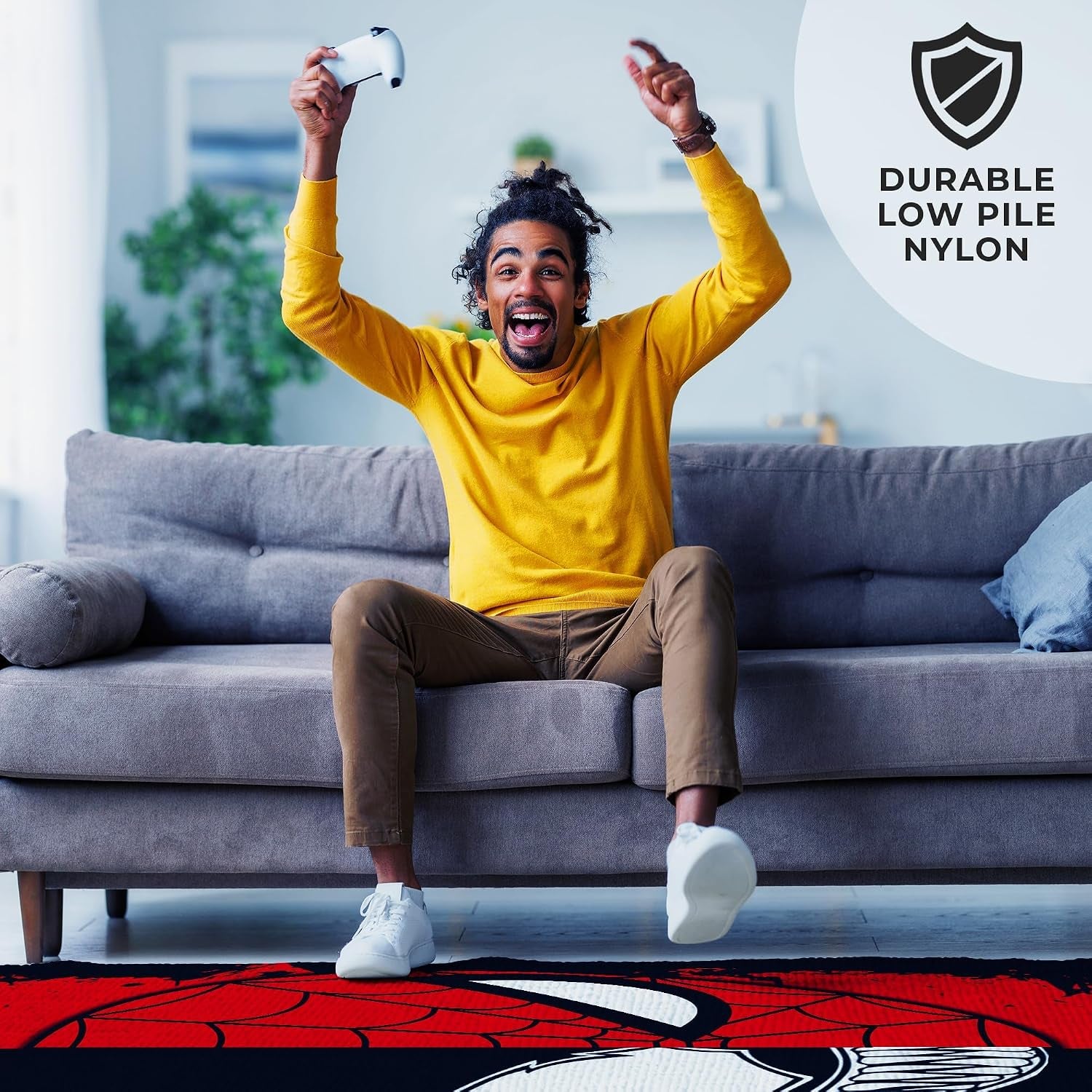 Custom Rugs for Gamer Room (62X40Inch)| Playroom Carpets Inspired by Games & Anime Decor for Gamers | Gamer Room Decor for Kids Teen Anti-Slip Gaming Mats