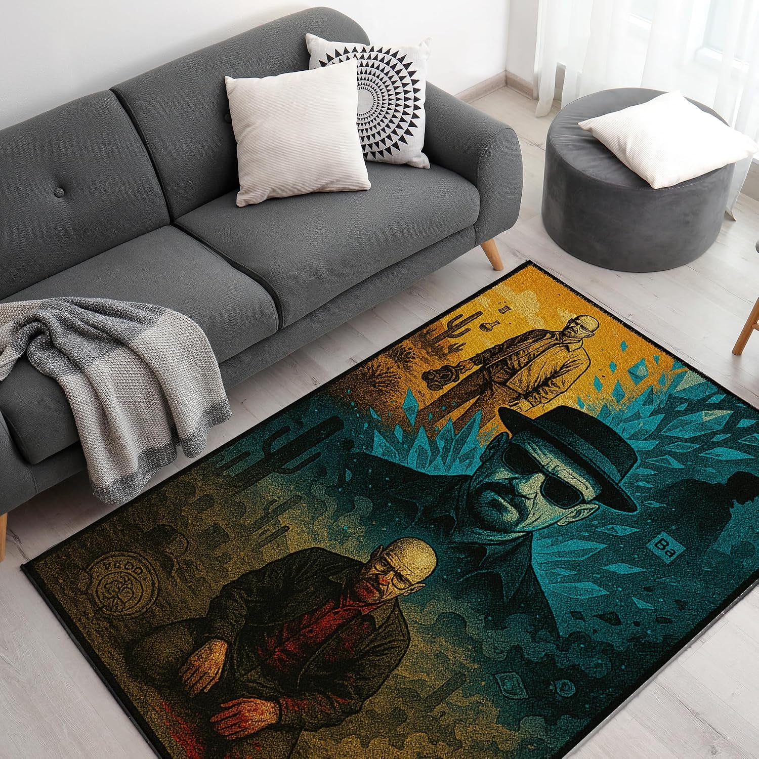 Custom Rugs for Gamer Room (62X40Inch)| Playroom Carpets Inspired by Games & Anime Decor for Gamers | Gamer Room Decor for Kids Teen Anti-Slip Gaming Mats
