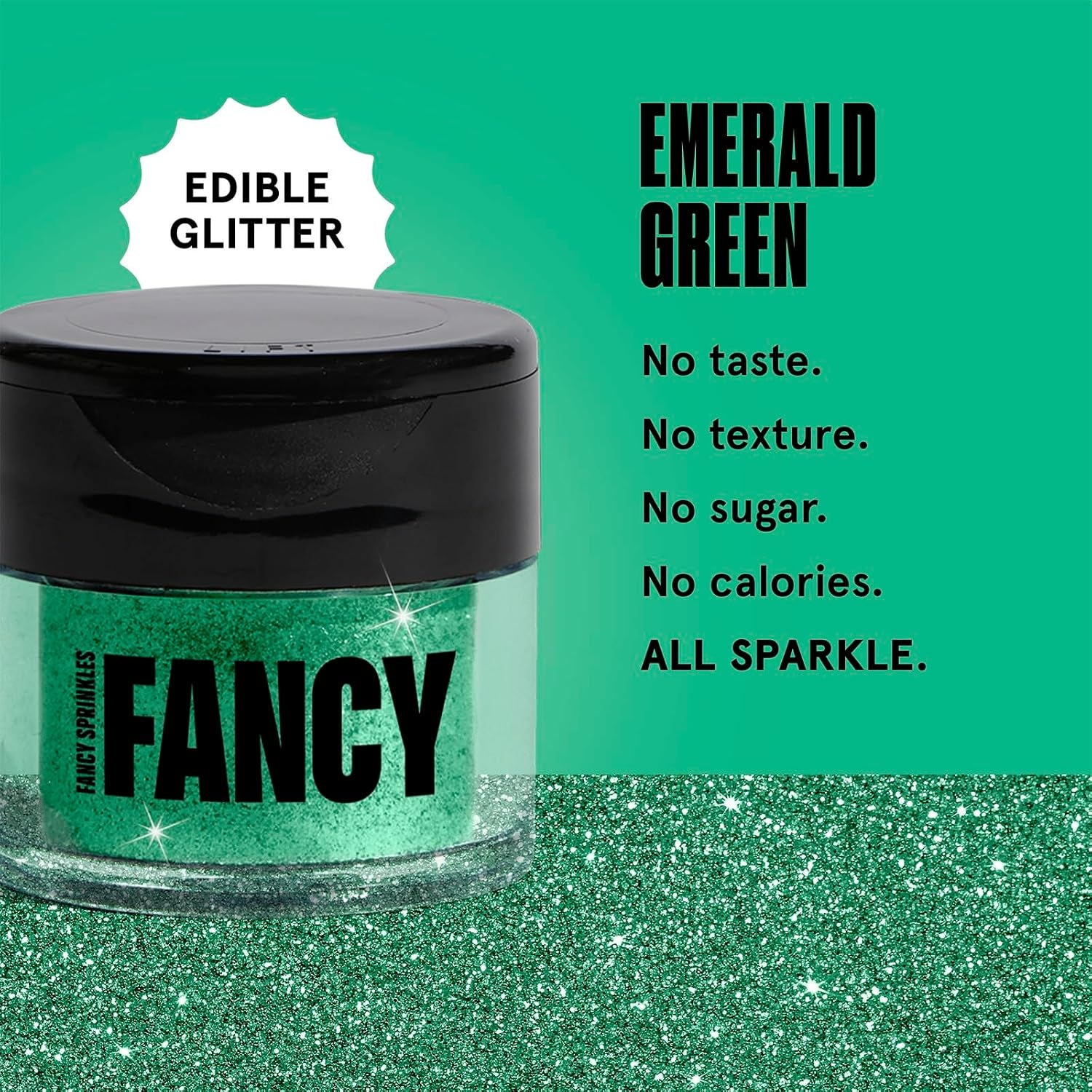 Madame Claus Edible Glitter Set 3 Jars 4Gm Each | Ruby Red, Diamond White & Emerald Green | for Drinks, Cocktails & Cake Decorating | Vegan, Gluten Free | Christmas Gift