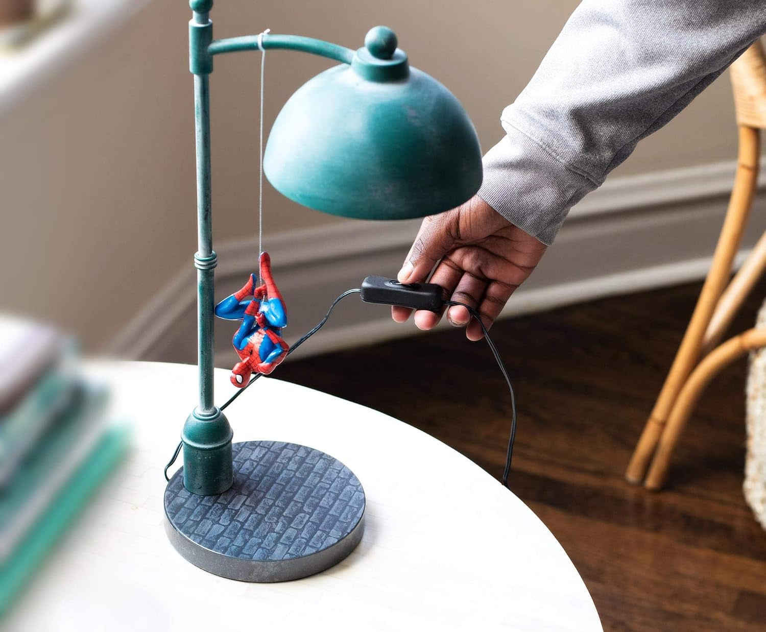 Illuminate Your Space with the Ukonic Marvel Spider-Man Streetlight LED Mood Light Desk Lamp - A Must-Have for Superhero Fans!