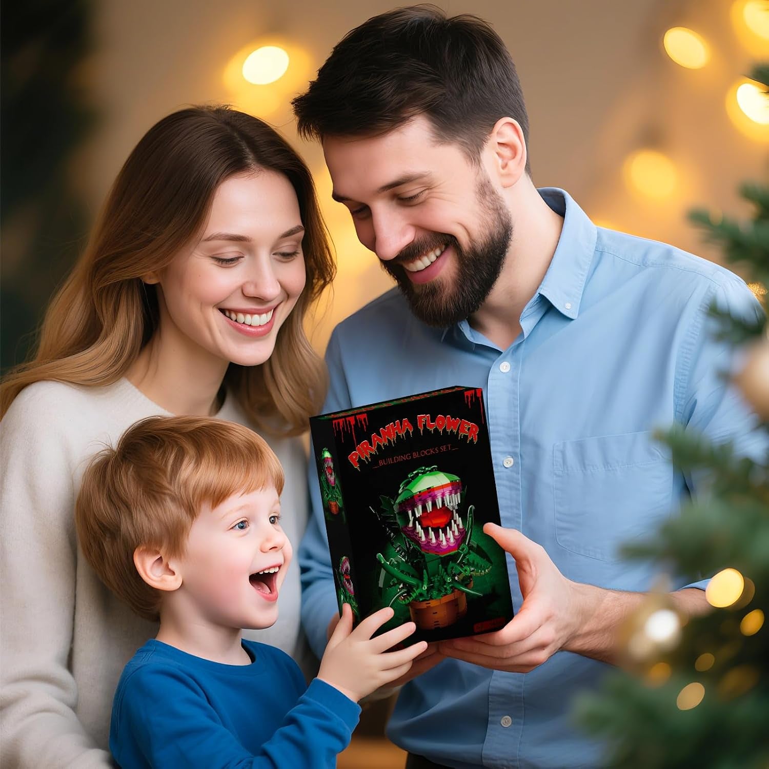 Audrey 2 Cannibal Flower Building Block Set, Little Shop of Horrors Piranha Plant with Openable Mouth Toy Collection, Gift Birthday, Halloween, Holiday, for TV Fans, Kids 6+, (342 PCS)