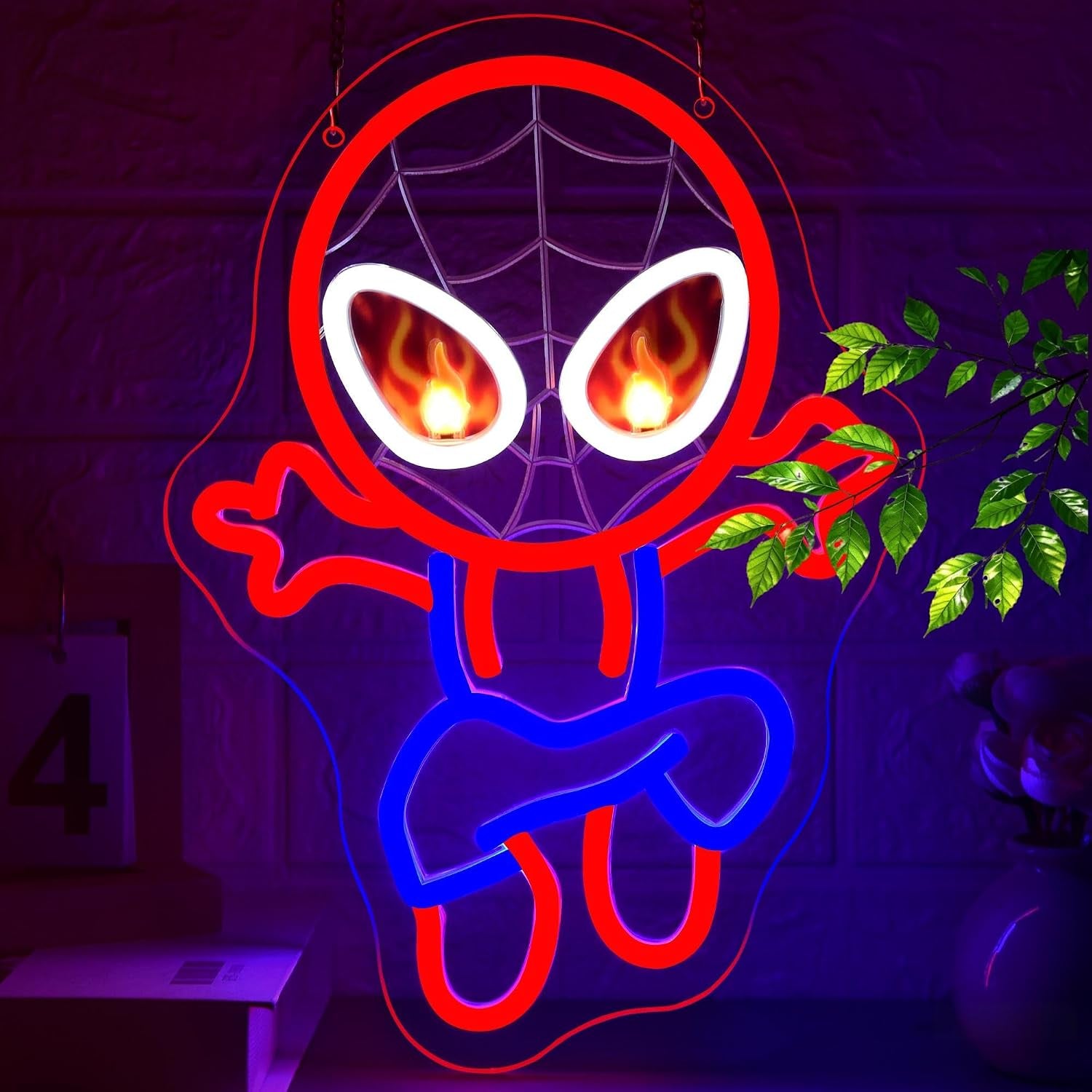 Spider Neon Sign for Wall Decor Anime Led Neon Light for Man Cave | Fans Birthday Cartoon Gifts,5V USB Powered,Gamer Bedroom,Movie Fans Room Decor, Teen Boys,Comic Shop Wall Art,14.1*11.3In