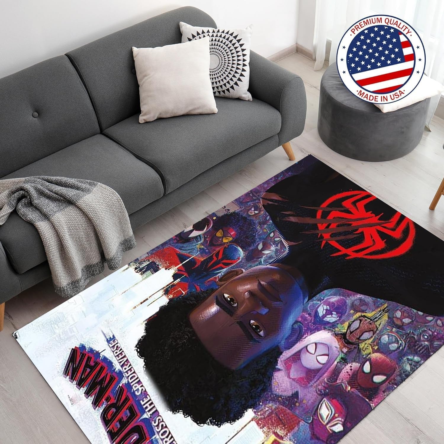 Custom Rugs for Gamer Room (62X40Inch)| Playroom Carpets Inspired by Games & Anime Decor for Gamers | Gamer Room Decor for Kids Teen Anti-Slip Gaming Mats