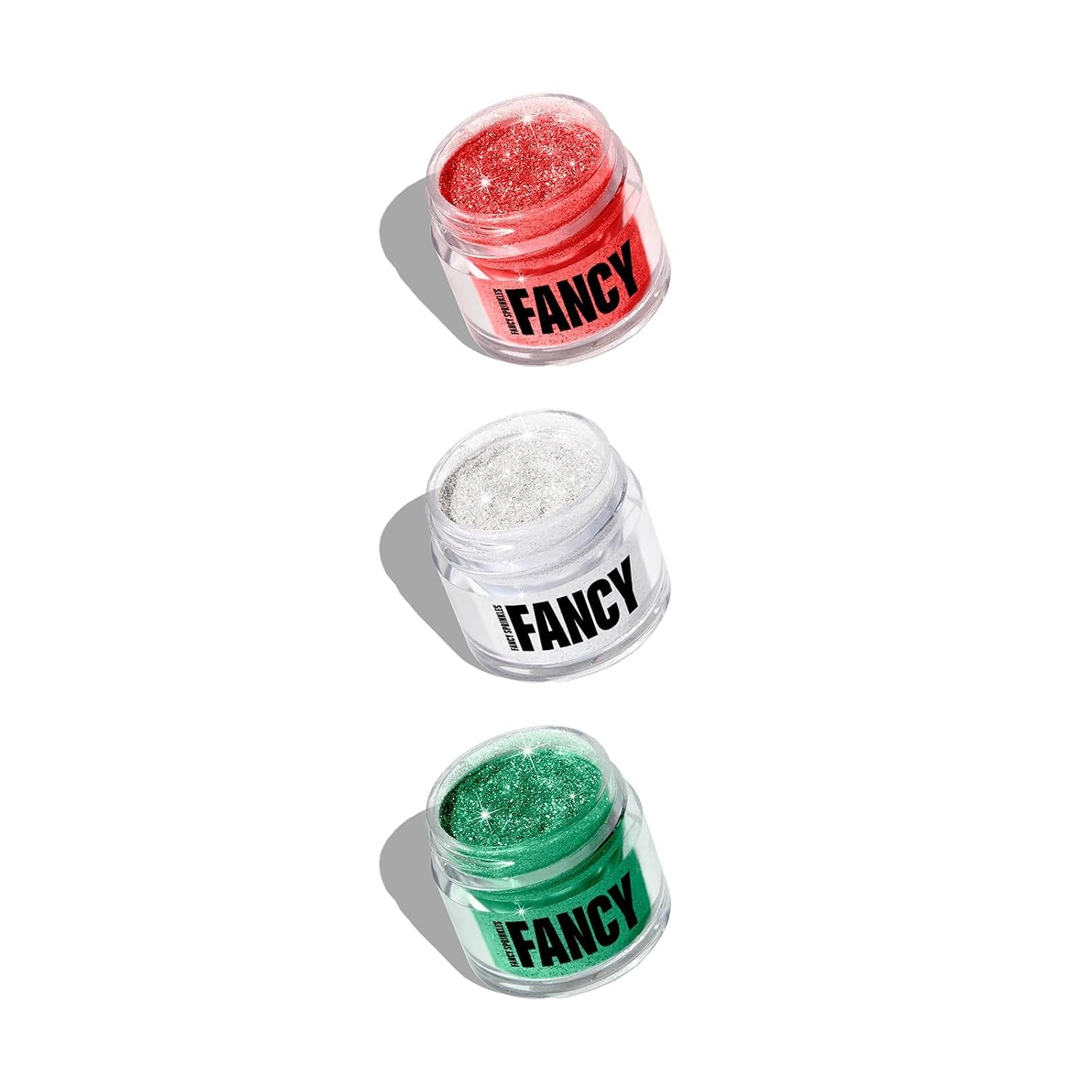 Madame Claus Edible Glitter Set 3 Jars 4Gm Each | Ruby Red, Diamond White & Emerald Green | for Drinks, Cocktails & Cake Decorating | Vegan, Gluten Free | Christmas Gift