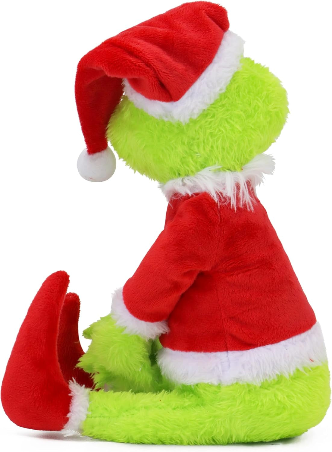 Green Furry Christmas Thief Tree Topper, Holiday Character Tree Hugger Decoration for Wine Bottle Curtain Christmas Tree Ginger Bread Home Decor (1 Pack)