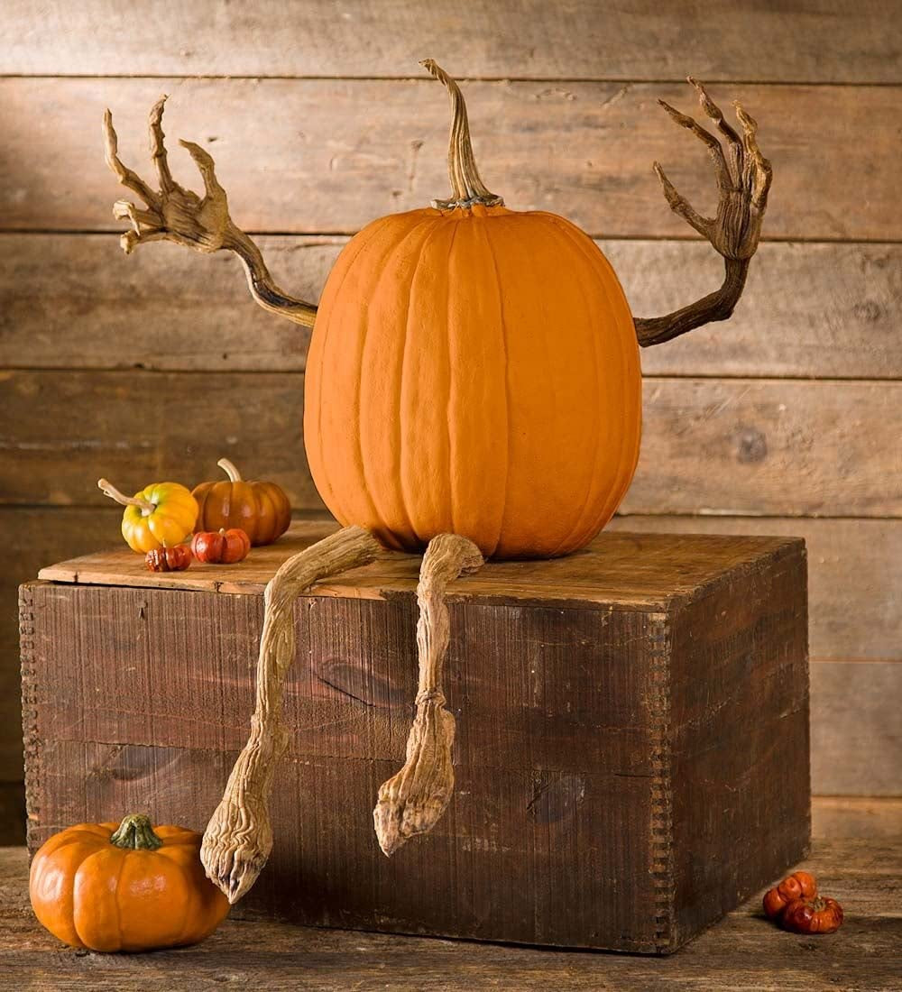 Set of 4 Bendable Pumpkin Arms and Legs | Twisting Vines for Halloween Pumpkin Carving DIY Crafts for Kids | Includes 2 Arms and 2 Legs | Outdoor & Indoor Halloween Decorations