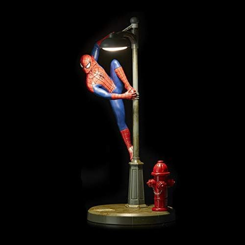 Spiderman Desk Lamp - Officially Licensed Disney Table Light, Marvel Streetlight Spider Man Spotlight, Gift for Multiverse Fans
