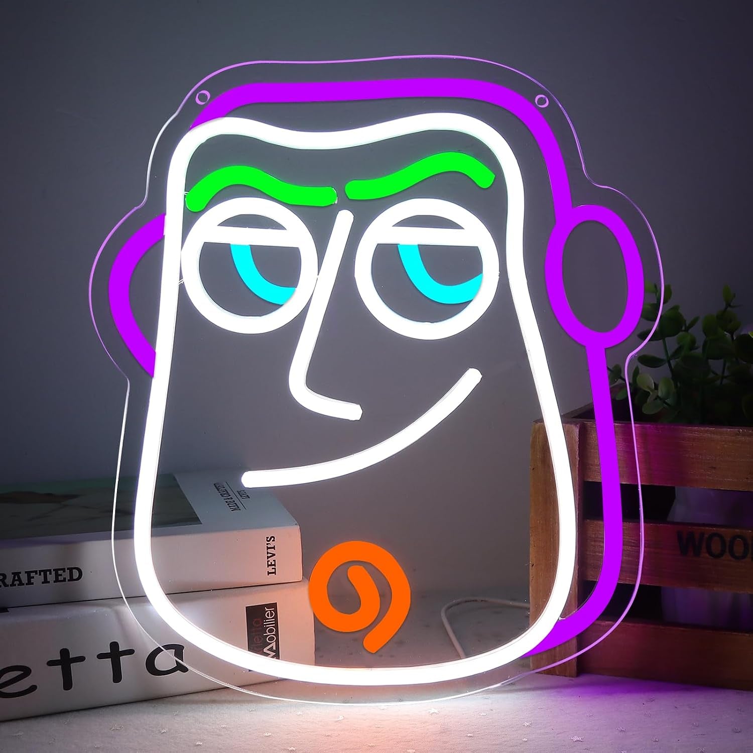 Anime Theme Cartoon LED Neon Sign for Wall Decor, Dimmable Anime Light up Display, Kids Bedroom Game Room Decoration (Spider)