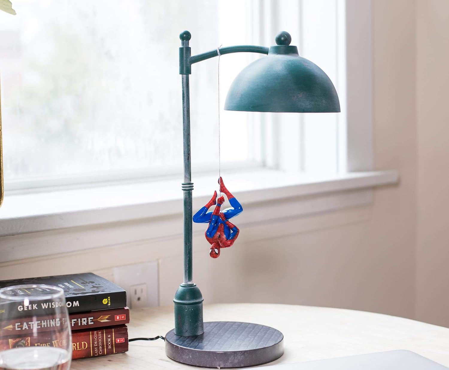 Illuminate Your Space with the Ukonic Marvel Spider-Man Streetlight LED Mood Light Desk Lamp - A Must-Have for Superhero Fans!