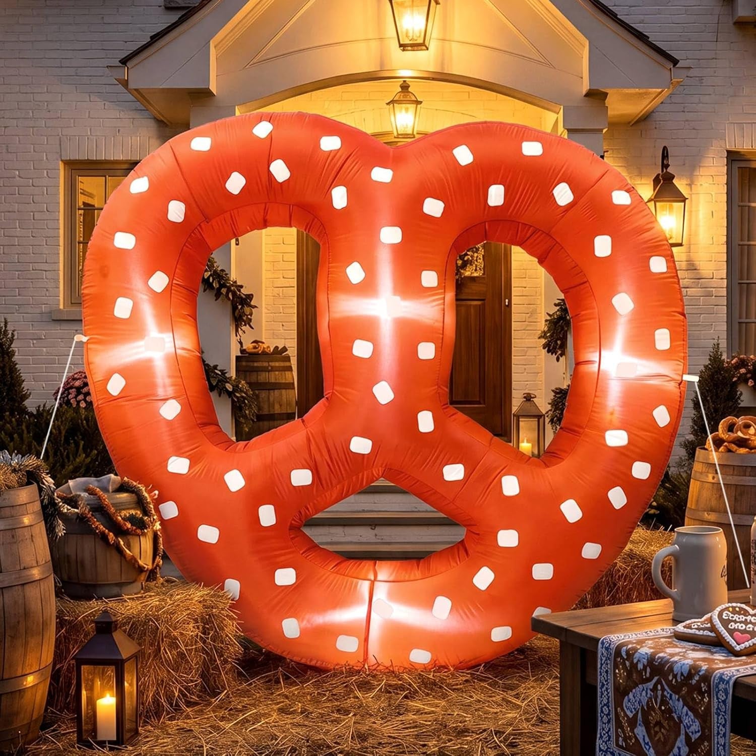 Fall Maple Leaf Inflatable 5.25Ft LED Thanksgiving Yard Decor | Built-In LED Lights, Maple Leaf Design, Harvest Decor, Weather Resistant, Yard Lawn Garden Porch, Thanksgiving, Autumn Party