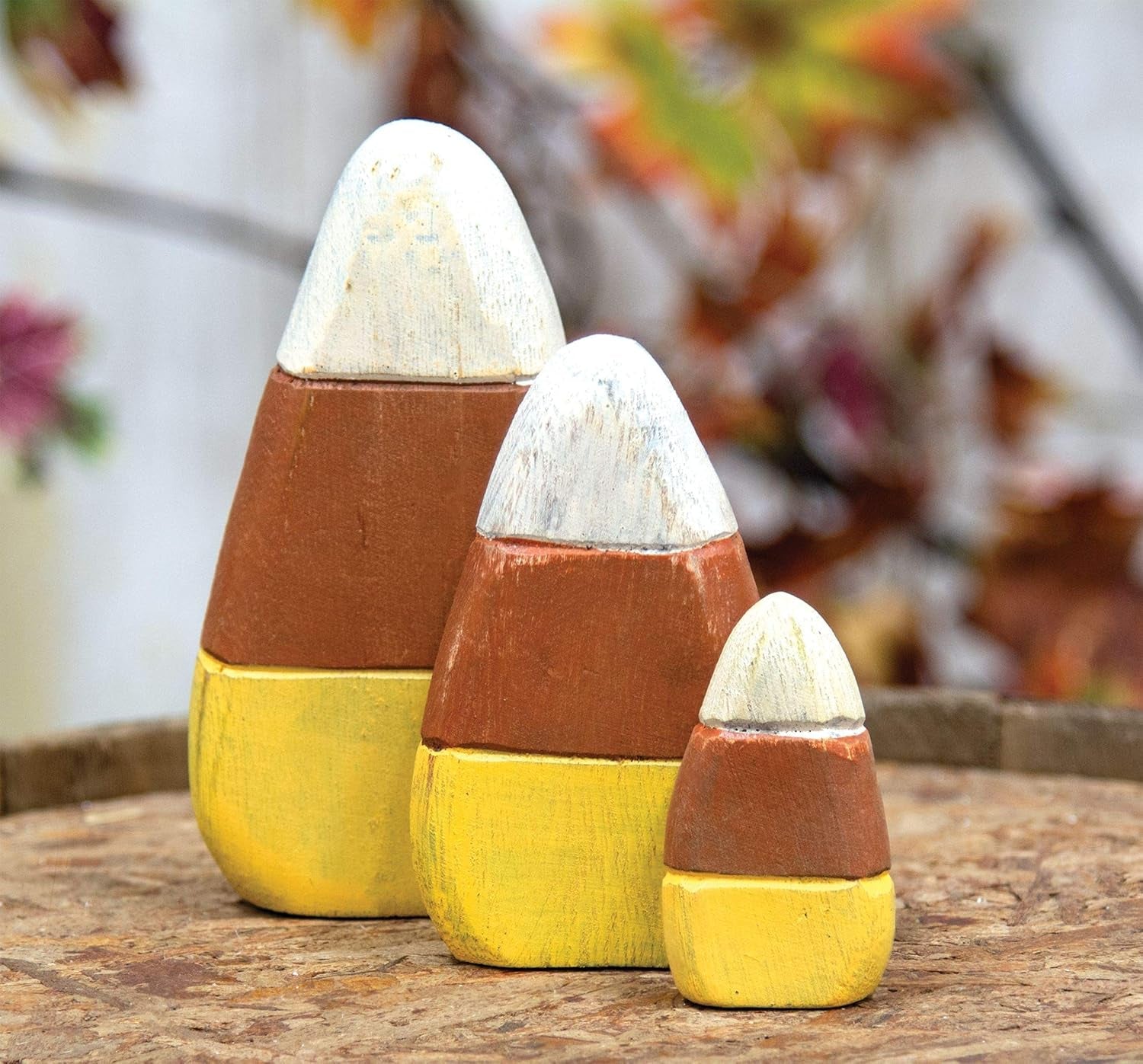 Wooden Candy Corn Shelf Sitters 3/Set