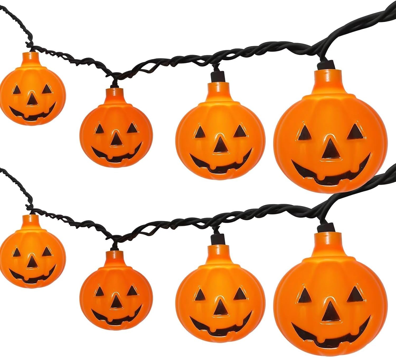 8.5FT 10 LED Outdoor Halloween Skeleton String Lights Plug In, Waterproof | Connectable, Hanging Multicolor Halloween Skull Lights UL Listed for Indoor Backyard, Patio, Porch, Party Decor, Black Wire