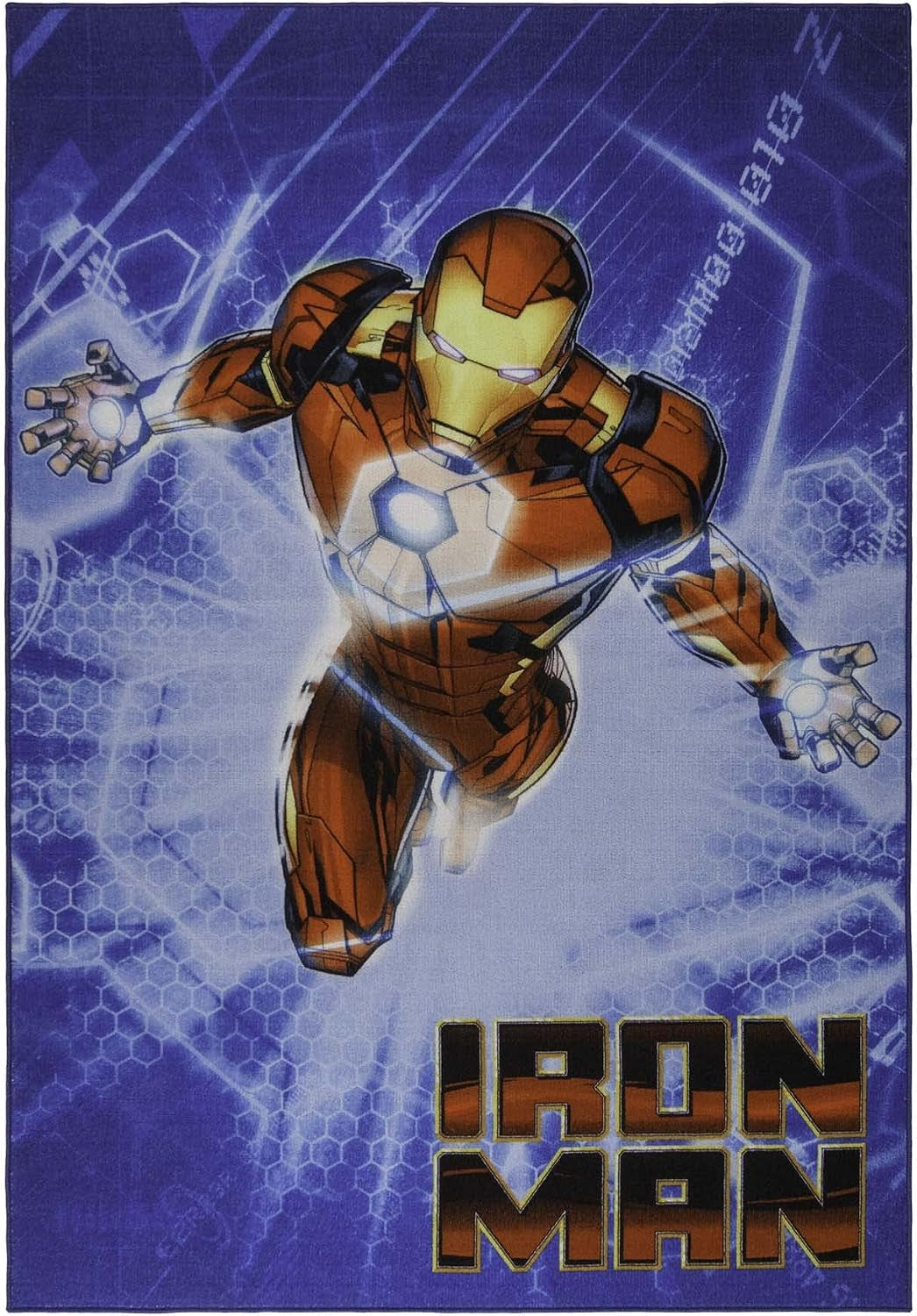 Marvel Spiderman Indoor Area Rug - 4X6 Large, Non-Slip, Ideal for Children in Bedroom, Game Room, Classroom, Nursery or Play Area - Retro Comic Superhero, Multi, 47327