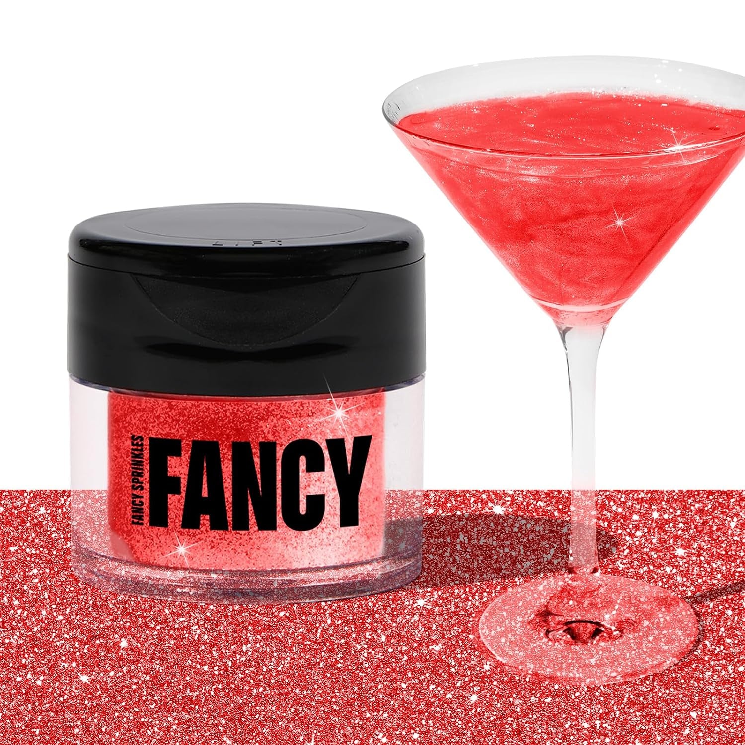 Madame Claus Edible Glitter Set 3 Jars 4Gm Each | Ruby Red, Diamond White & Emerald Green | for Drinks, Cocktails & Cake Decorating | Vegan, Gluten Free | Christmas Gift