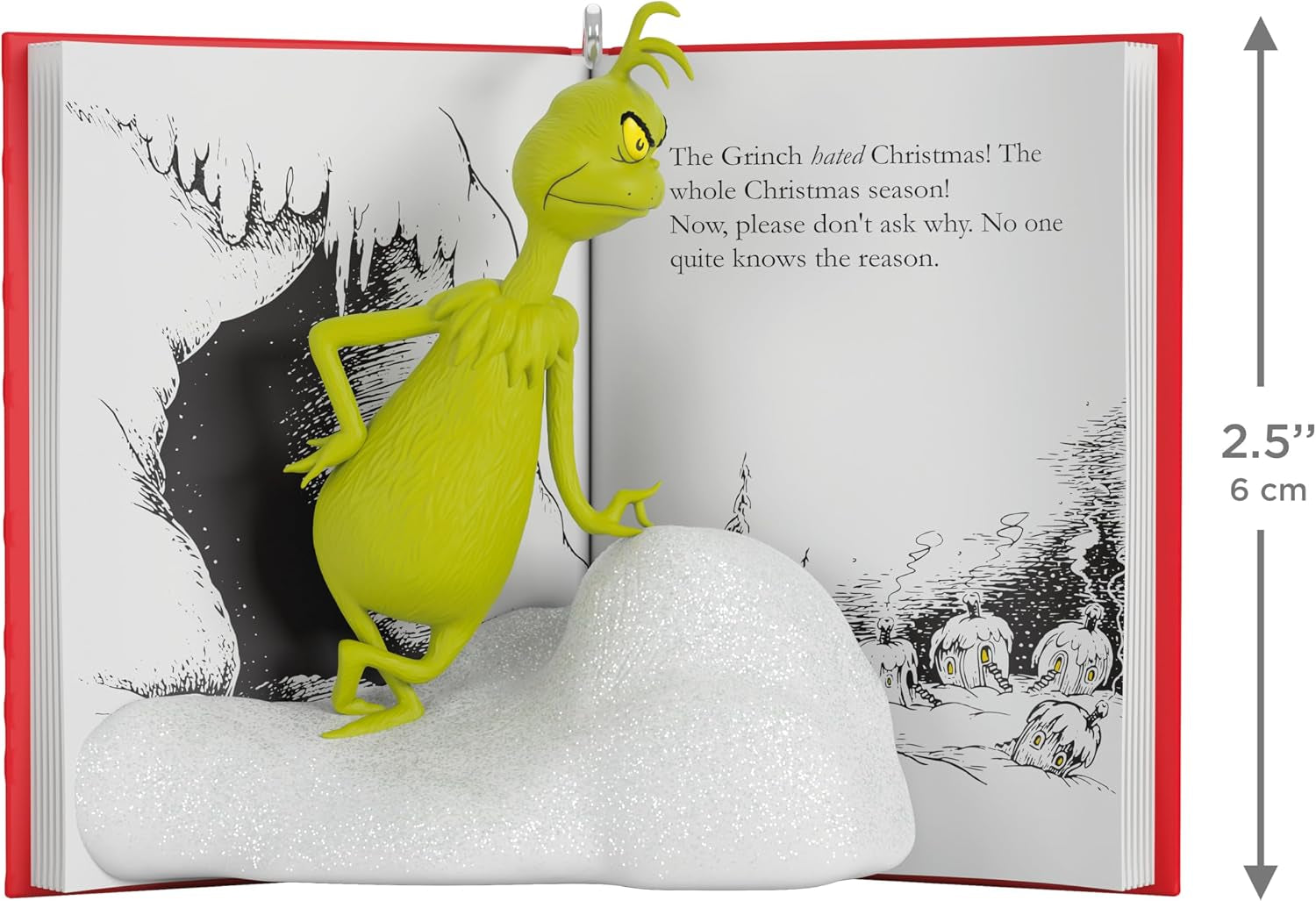 Dr. Seuss Christmas Ornament (A Sour, Grinchy Frown)