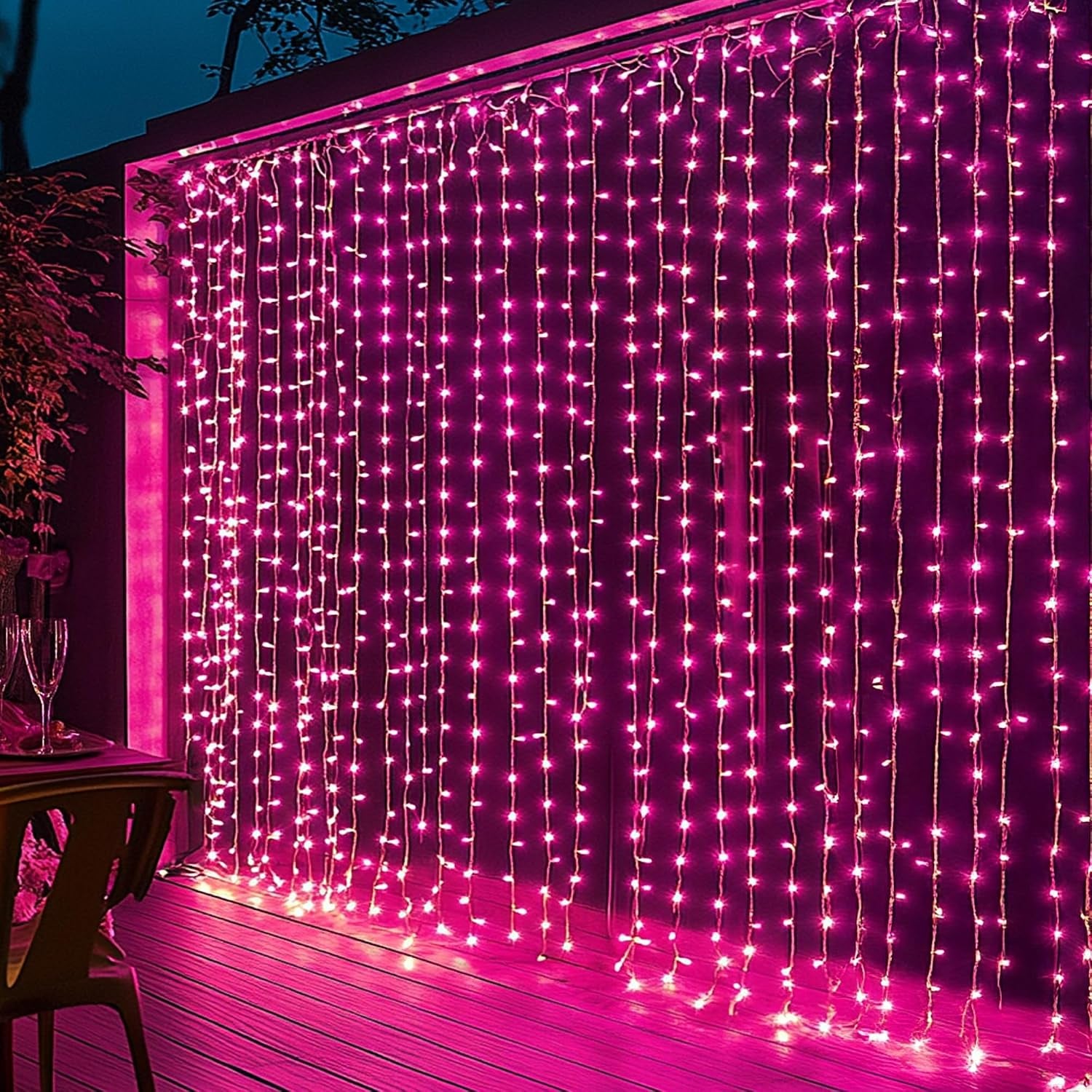 Smart Curtain Lights, 400LED 6.6FT X 6.6FT Color Changing Halloween Christmas Lights with Remote & APP, Dynamic DIY Fairy String Lights for Indoor Outdoor Bedroom Decorations