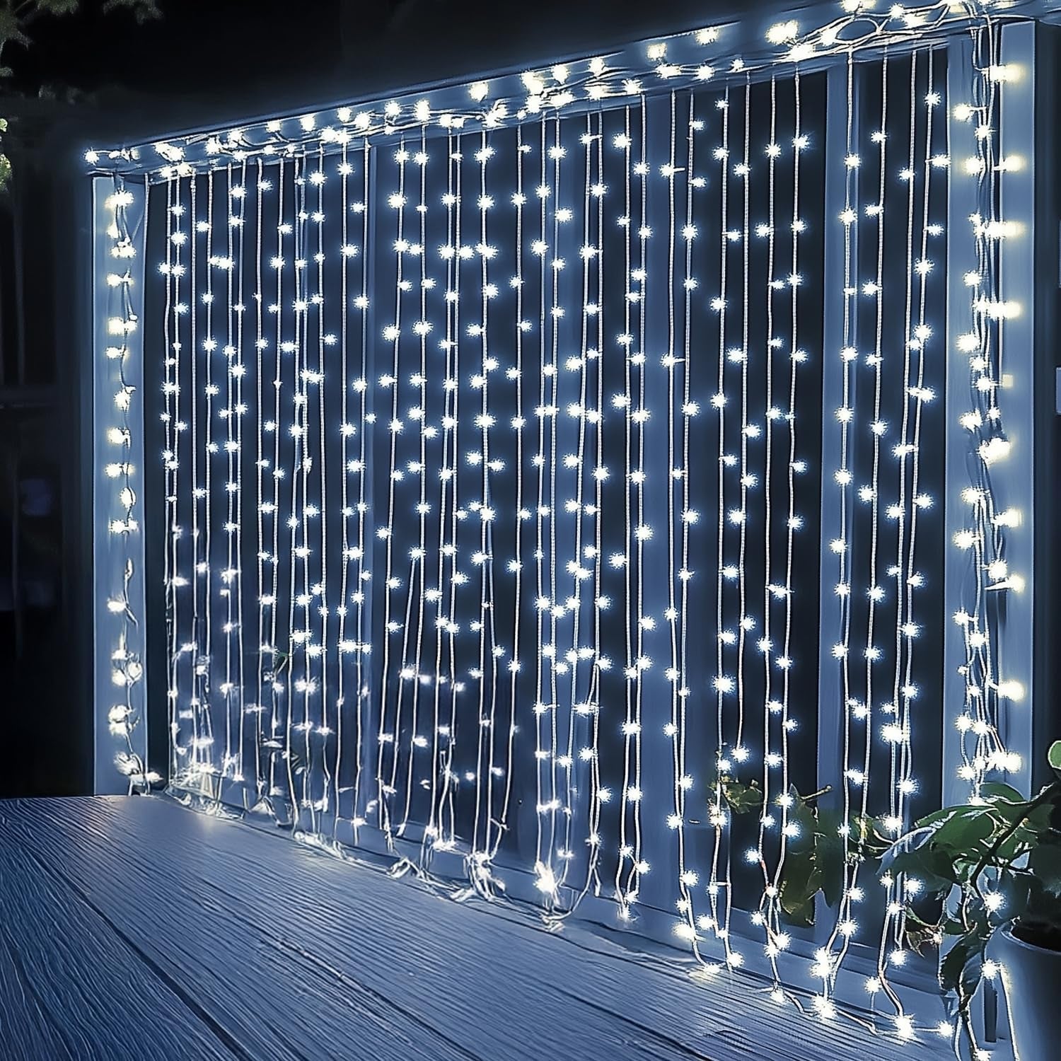 Smart Curtain Lights, 400LED 6.6FT X 6.6FT Color Changing Halloween Christmas Lights with Remote & APP, Dynamic DIY Fairy String Lights for Indoor Outdoor Bedroom Decorations