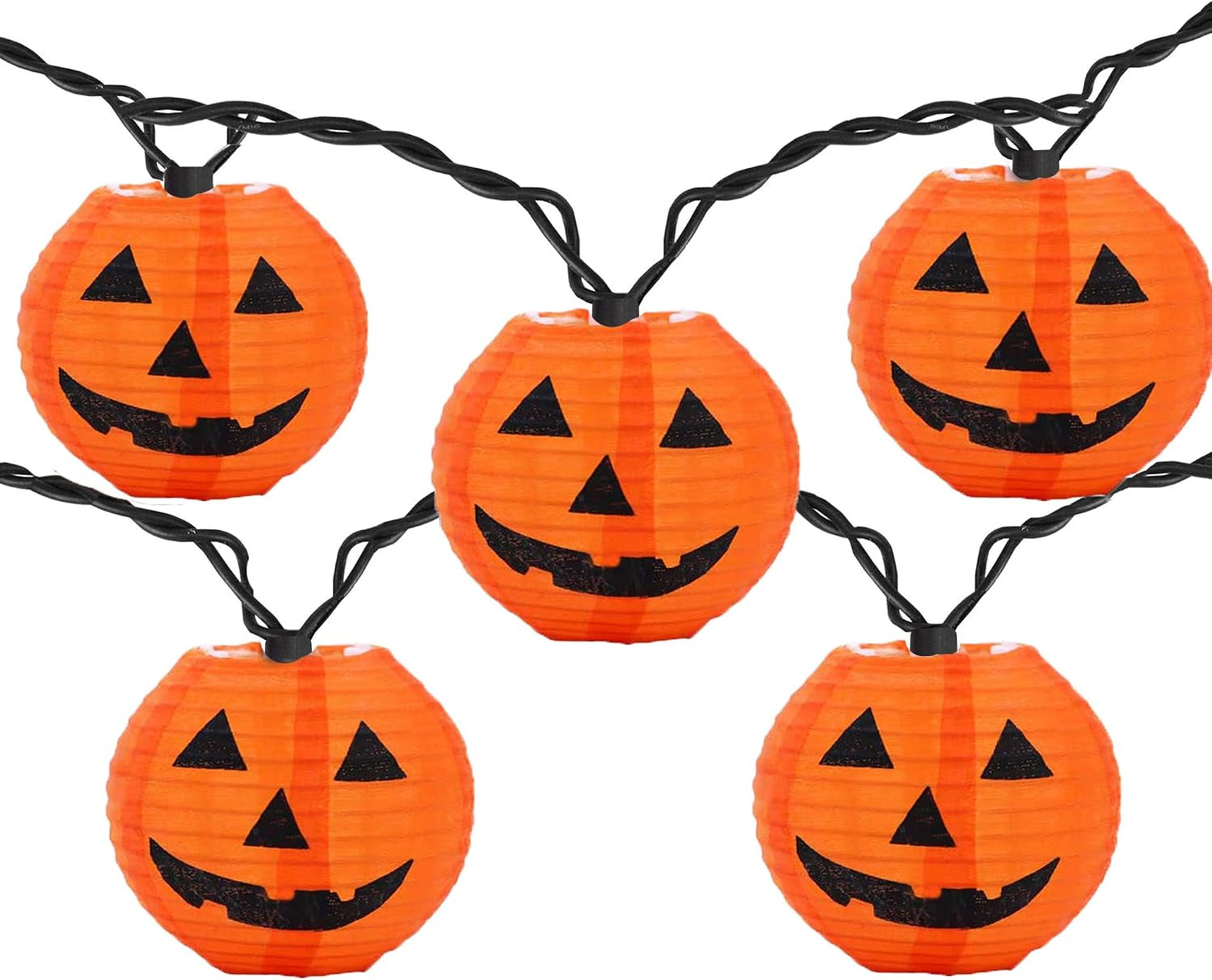 8.5FT 10 LED Outdoor Halloween Skeleton String Lights Plug In, Waterproof | Connectable, Hanging Multicolor Halloween Skull Lights UL Listed for Indoor Backyard, Patio, Porch, Party Decor, Black Wire