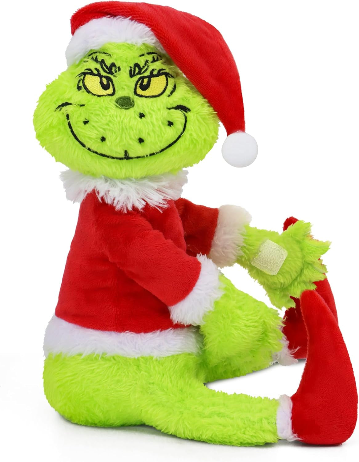 Green Furry Christmas Thief Tree Topper, Holiday Character Tree Hugger Decoration for Wine Bottle Curtain Christmas Tree Ginger Bread Home Decor (1 Pack)