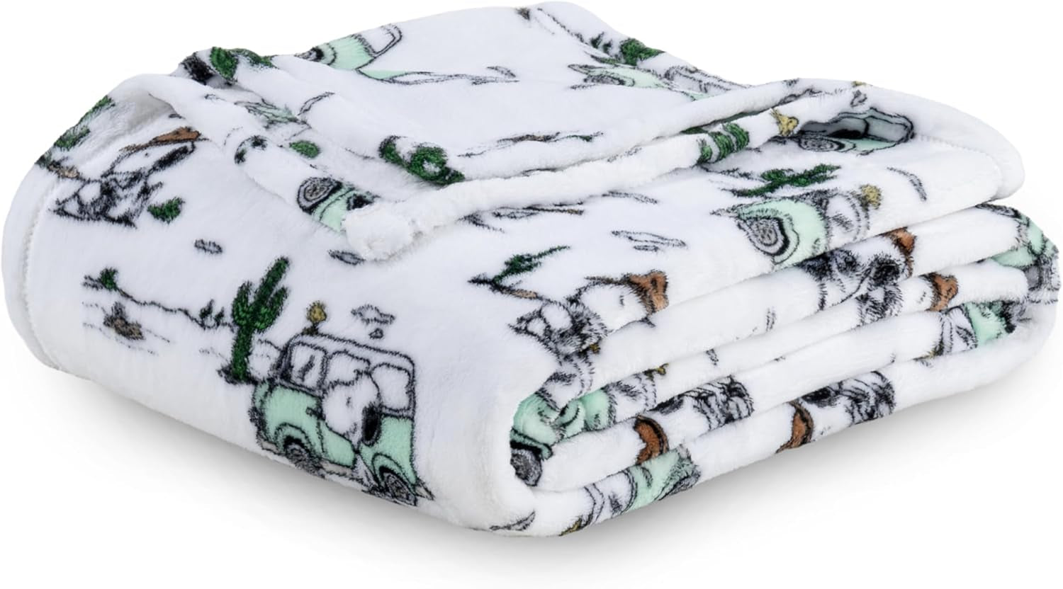 Peanuts® Velvetloft® Cute Character Snoopy Plush Throw Blanket,Snoopy and Woodstock Fall Birds & Leafs Orange,Throw 55 in X 70 in (Official Peanuts® Product)